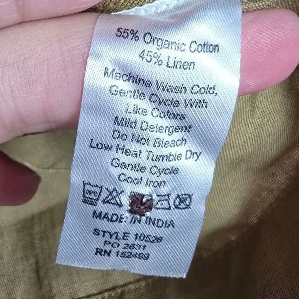 NWT Amour Vert Size XS Genevieve Cotton Linen Blend Jacket in Elm Green - Picture 5 of 5